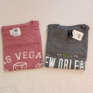 2 T-shirts SzXXL Las Vegas, New Orleans NWT Unisex (1 set of 2) by Delta, Anvil